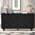 Stylish Storage Cabinet Sideboard Wooden Cabinet with Embossed Curved Doors,Suitable for Living Rooms, Entrance and Study Rooms