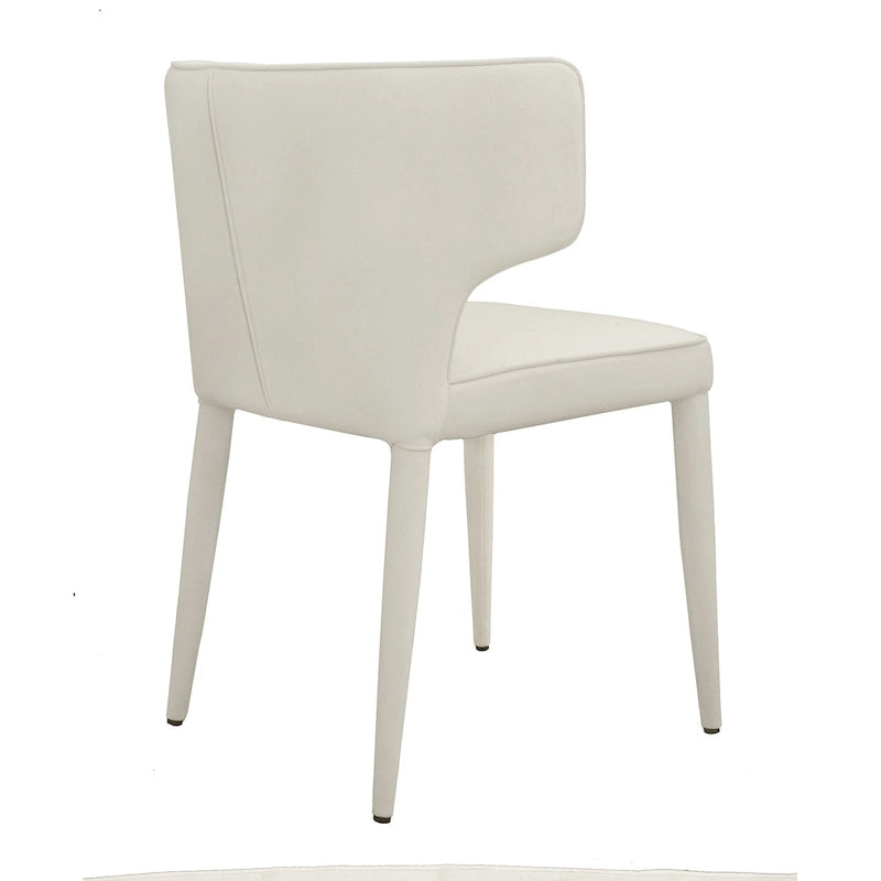 Extended Wingback Modern Leather Dining Chair