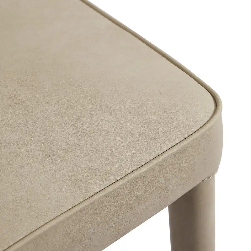 Extended Wingback Modern Leather Dining Chair