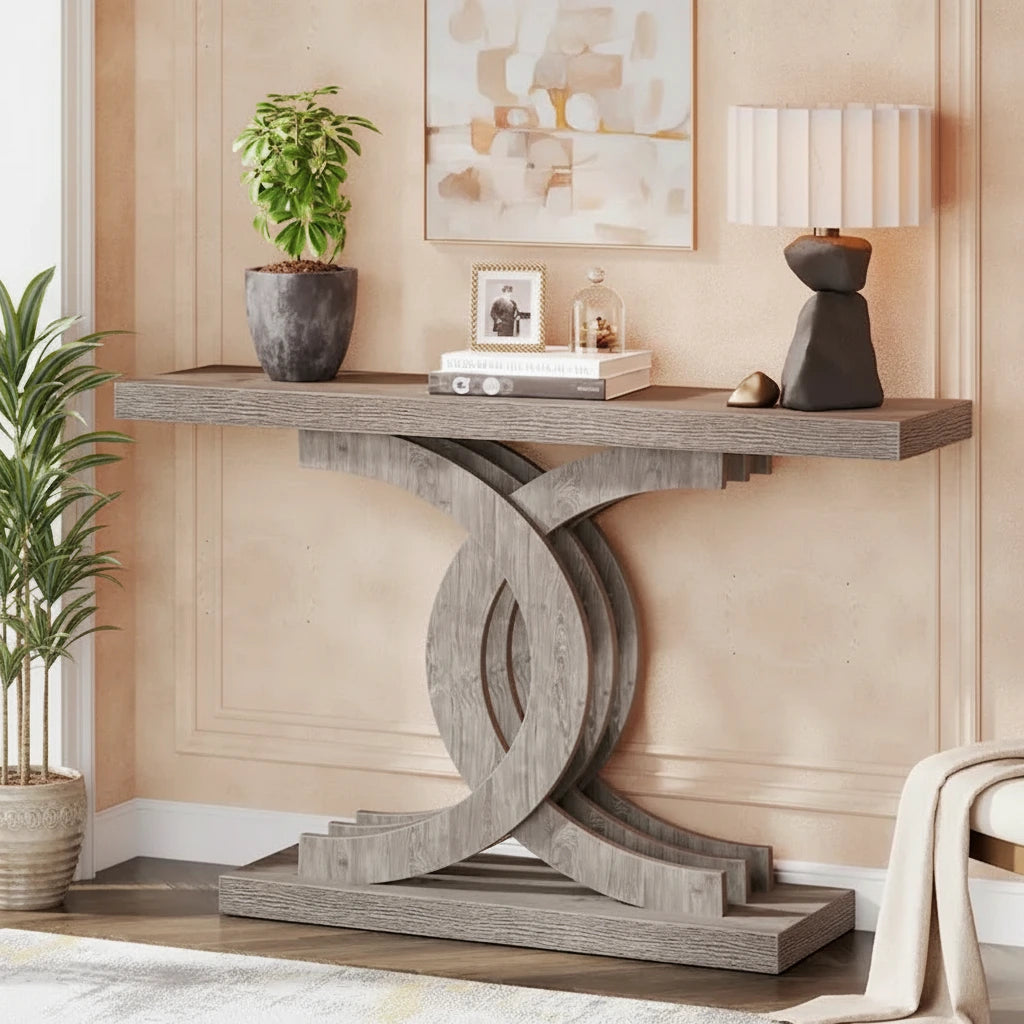 Console Tables for Entryway, Farmhouse 39 Wooden Sofa Table