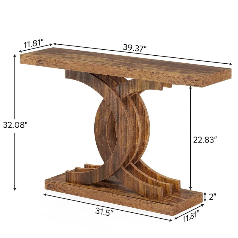 Console Tables for Entryway, Farmhouse 39 Wooden Sofa Table