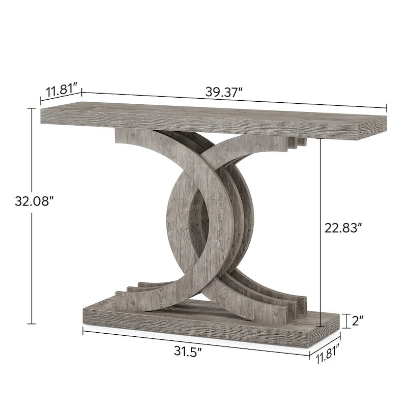 Console Tables for Entryway, Farmhouse 39 Wooden Sofa Table
