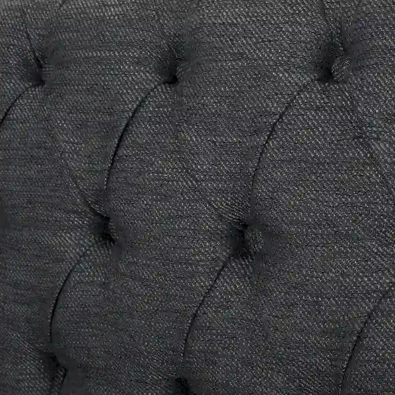 Button Tufted 3-seater Sofa with Nailheads