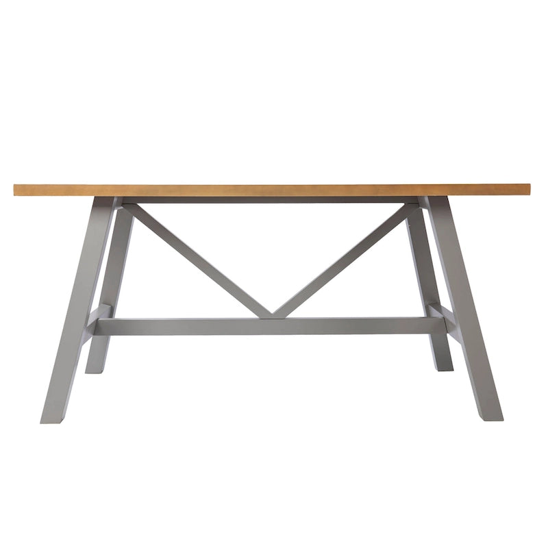 Modern Farmhouse Natural/Gray Wood Dining Table