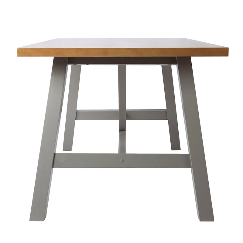 Modern Farmhouse Natural/Gray Wood Dining Table