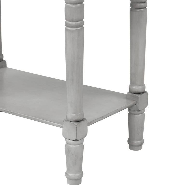 Wooden Console Table, Sofa Table with Storage Drawers and Shelf
