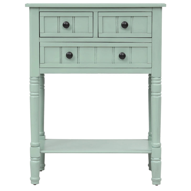 Wooden Console Table, Sofa Table with Storage Drawers and Shelf