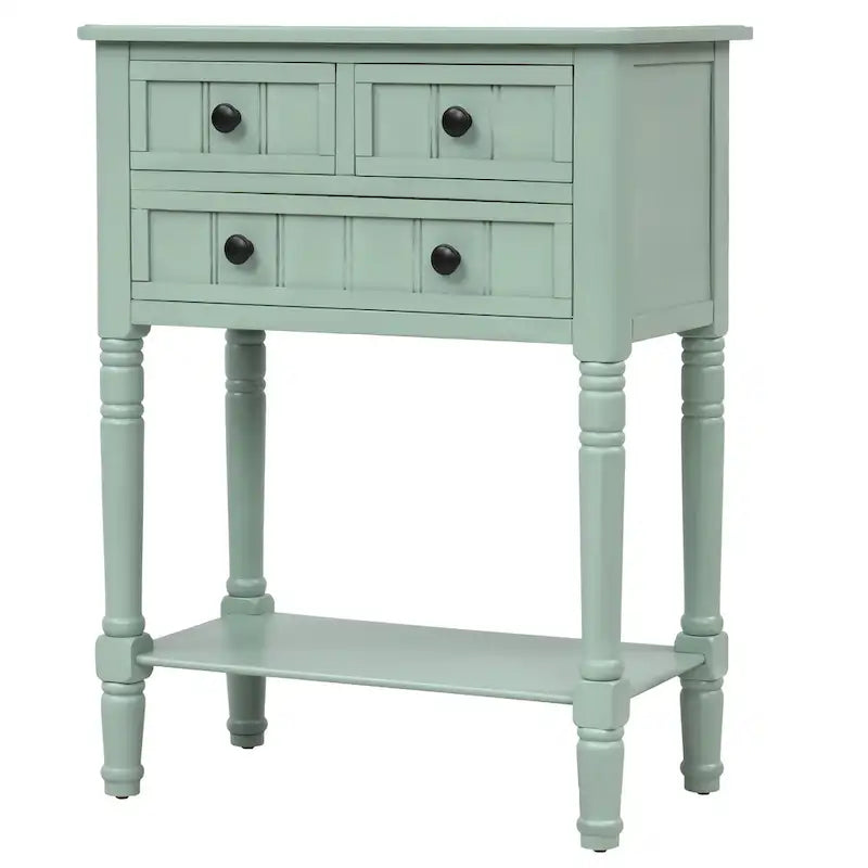 Wooden Console Table, Sofa Table with Storage Drawers and Shelf