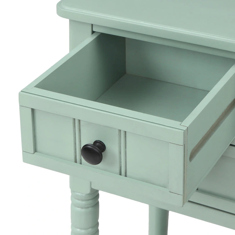 Wooden Console Table, Sofa Table with Storage Drawers and Shelf