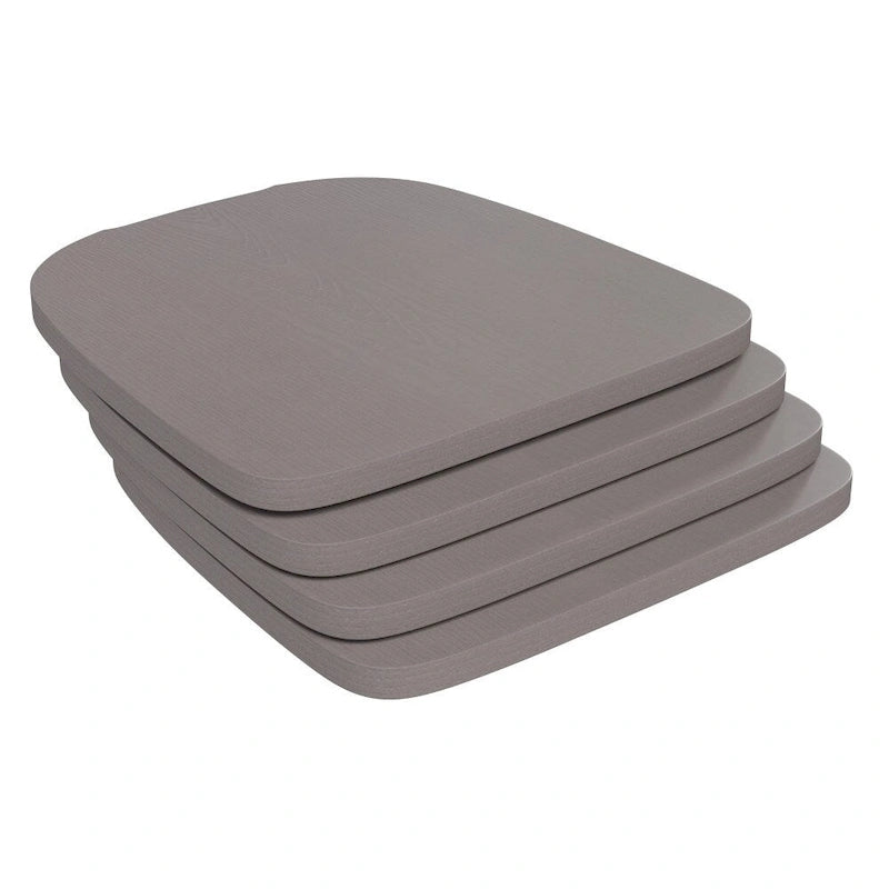 All-Weather Polyresin Seat for Colorful Metal Stools and Chairs-4 Pack