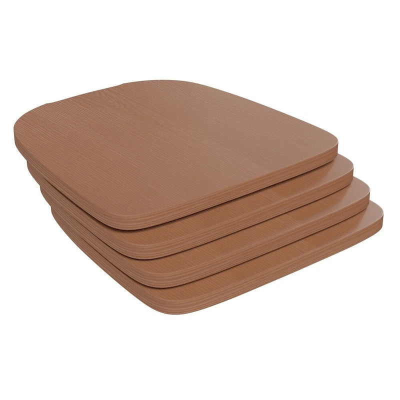 All-Weather Polyresin Seat for Colorful Metal Stools and Chairs-4 Pack