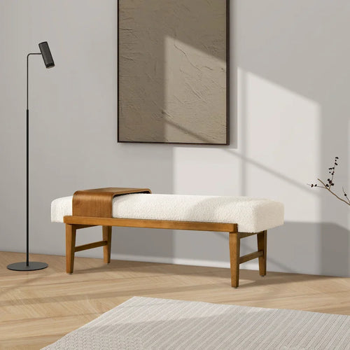 52" Sherpa Modern Telephone Bench with Sliding Shelf