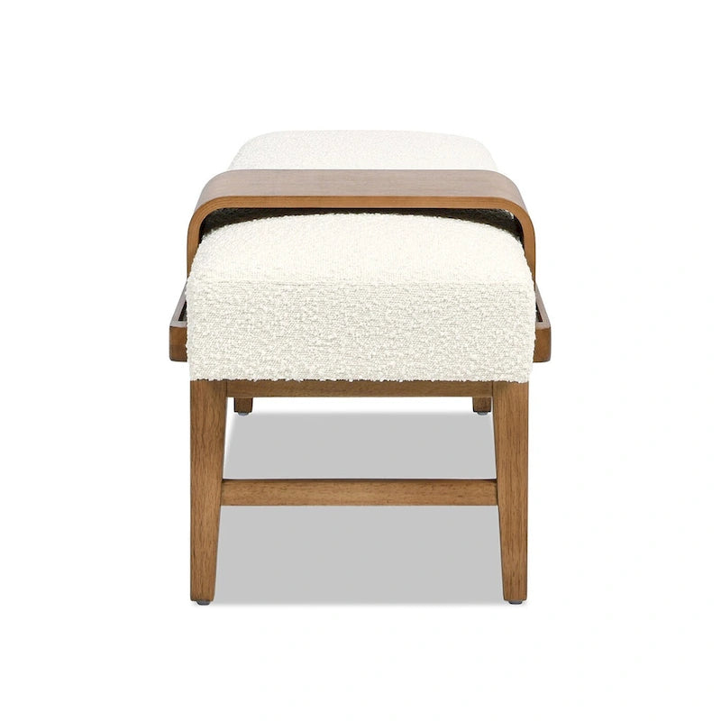 52" Sherpa Modern Telephone Bench with Sliding Shelf