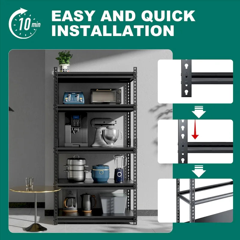 Heavy Duty Metal Shelving Unit - Garage Storage Rack, 3-Pack