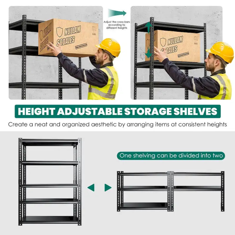 Heavy Duty Metal Shelving Unit - Garage Storage Rack, 3-Pack