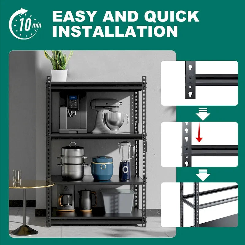 Heavy Duty Metal Shelving Unit - Garage Storage Rack, 3-Pack