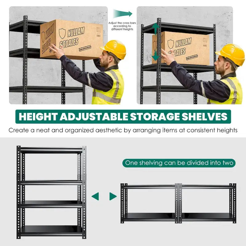 Heavy Duty Metal Shelving Unit - Garage Storage Rack, 3-Pack