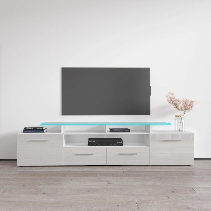 Modern TV Stand with LED Light System