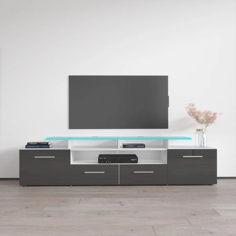 Modern TV Stand with LED Light System