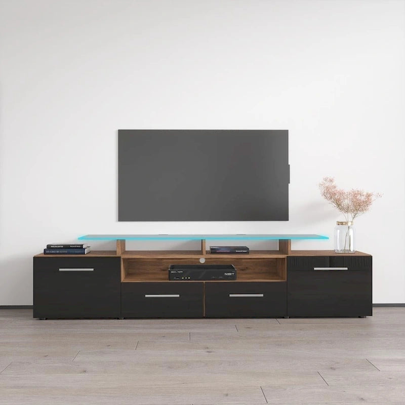 Modern TV Stand with LED Light System