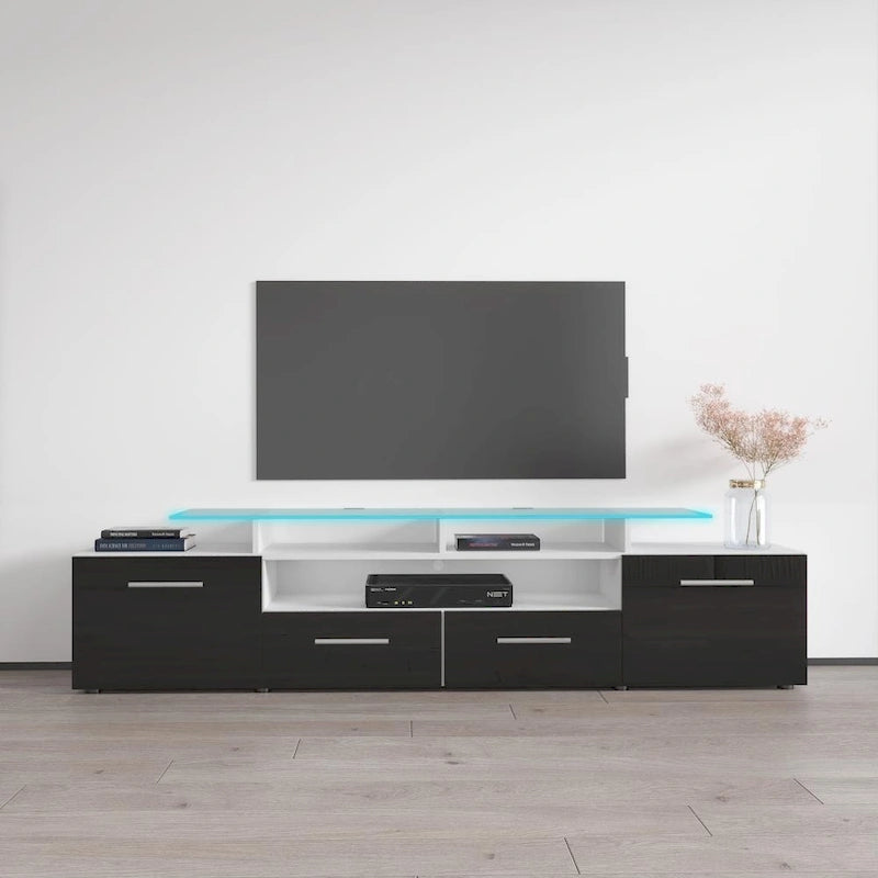 Modern TV Stand with LED Light System