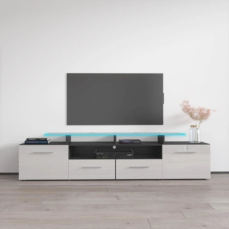 Modern TV Stand with LED Light System