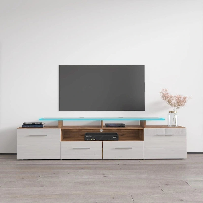 Modern TV Stand with LED Light System