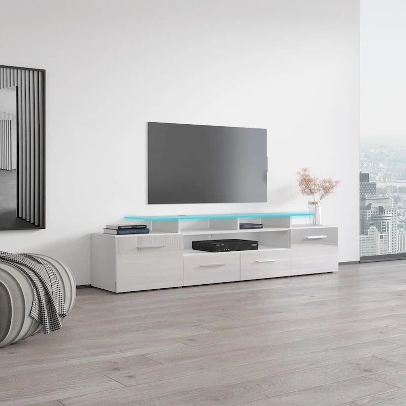 Modern TV Stand with LED Light System