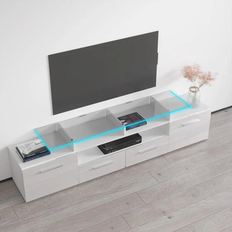Modern TV Stand with LED Light System