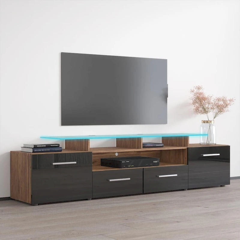 Modern TV Stand with LED Light System