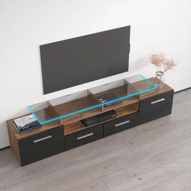 Modern TV Stand with LED Light System