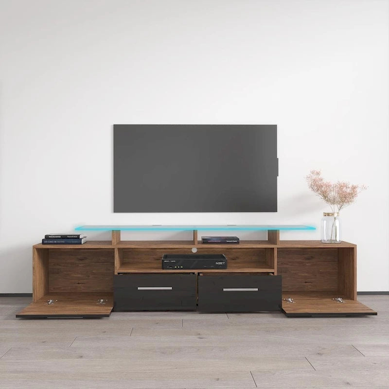 Modern TV Stand with LED Light System