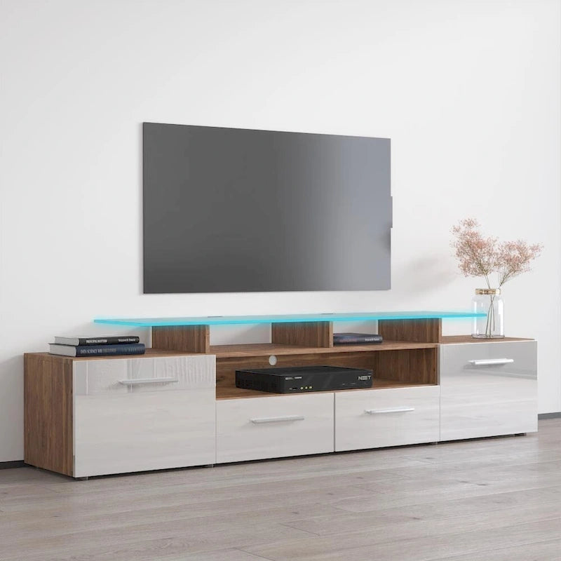 Modern TV Stand with LED Light System