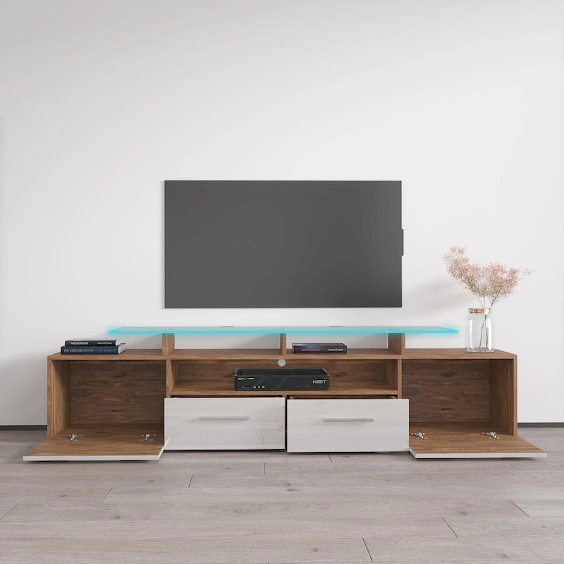 Modern TV Stand with LED Light System
