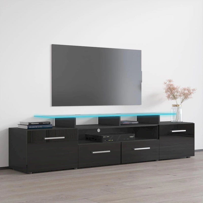 Modern TV Stand with LED Light System