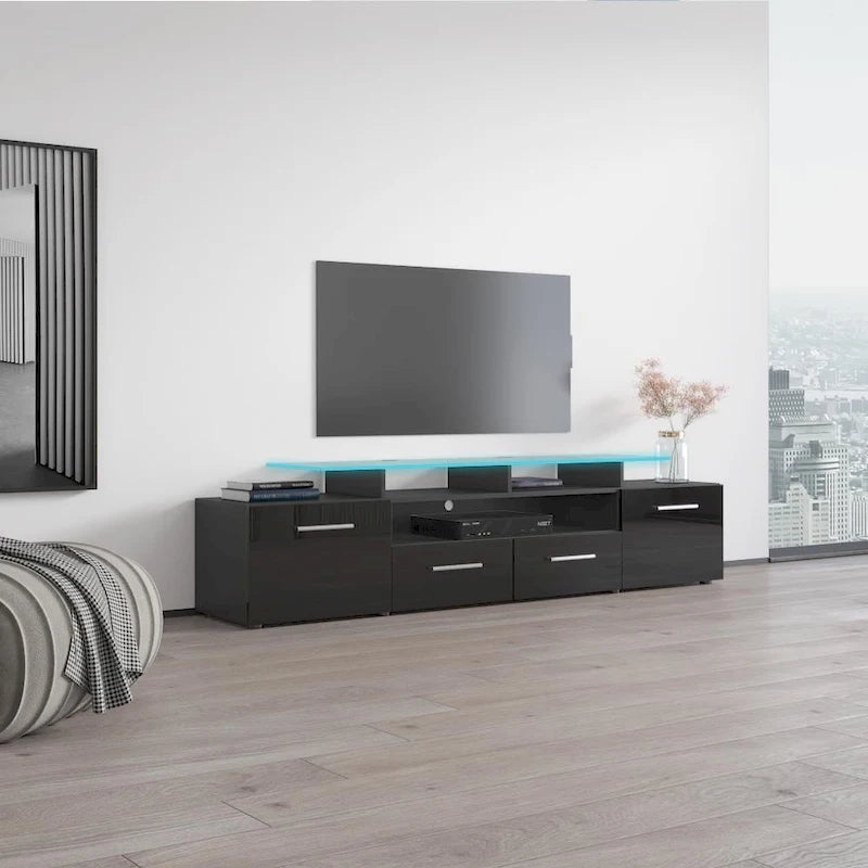 Modern TV Stand with LED Light System