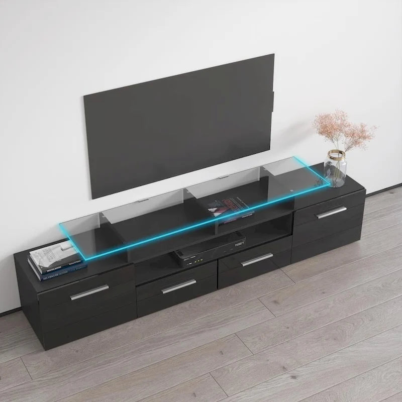 Modern TV Stand with LED Light System