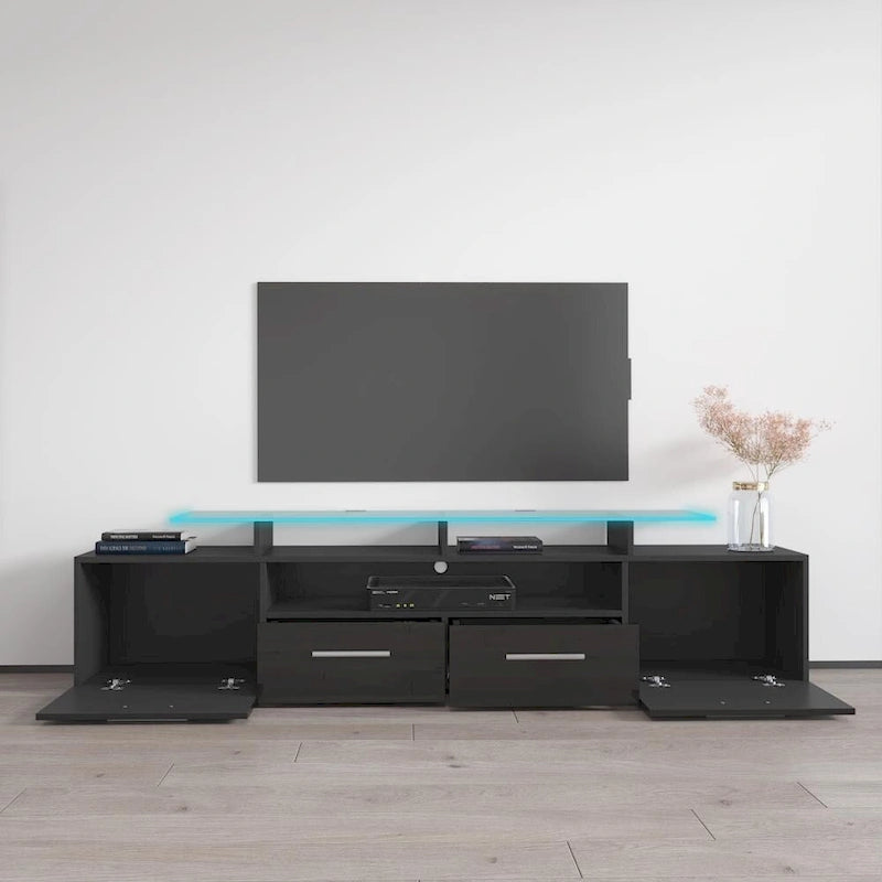 Modern TV Stand with LED Light System