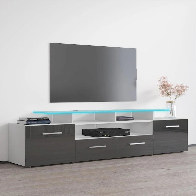 Modern TV Stand with LED Light System