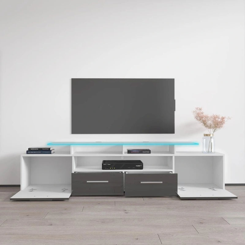 Modern TV Stand with LED Light System
