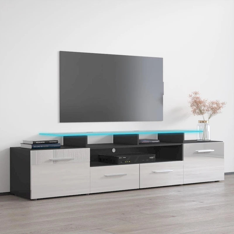 Modern TV Stand with LED Light System