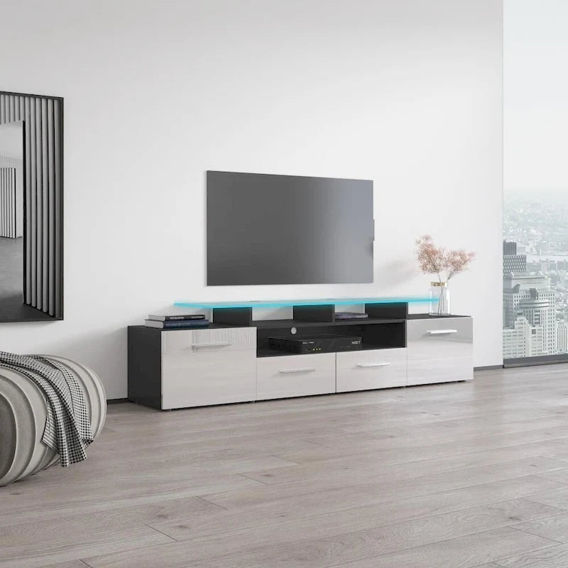 Modern TV Stand with LED Light System