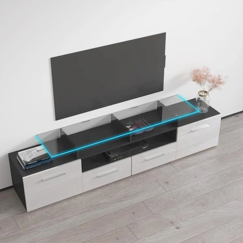 Modern TV Stand with LED Light System