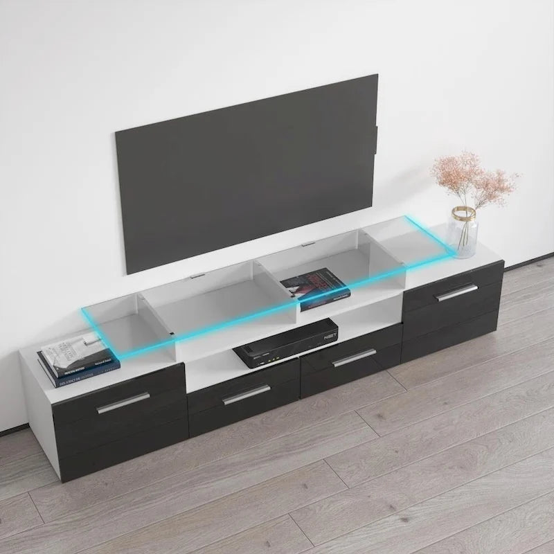 Modern TV Stand with LED Light System