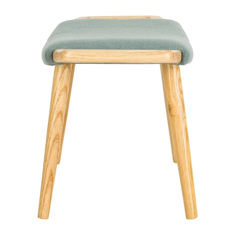 Zipora Beige/Natural Mid-Century Bench - 11.8 x 24.6 x 15.4
