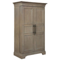 Brown Grey Distressed Wood Wine & Bar Cabinet