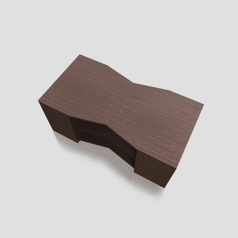Contemporary Brown 47-Inch 6-Shelf Coffee Table