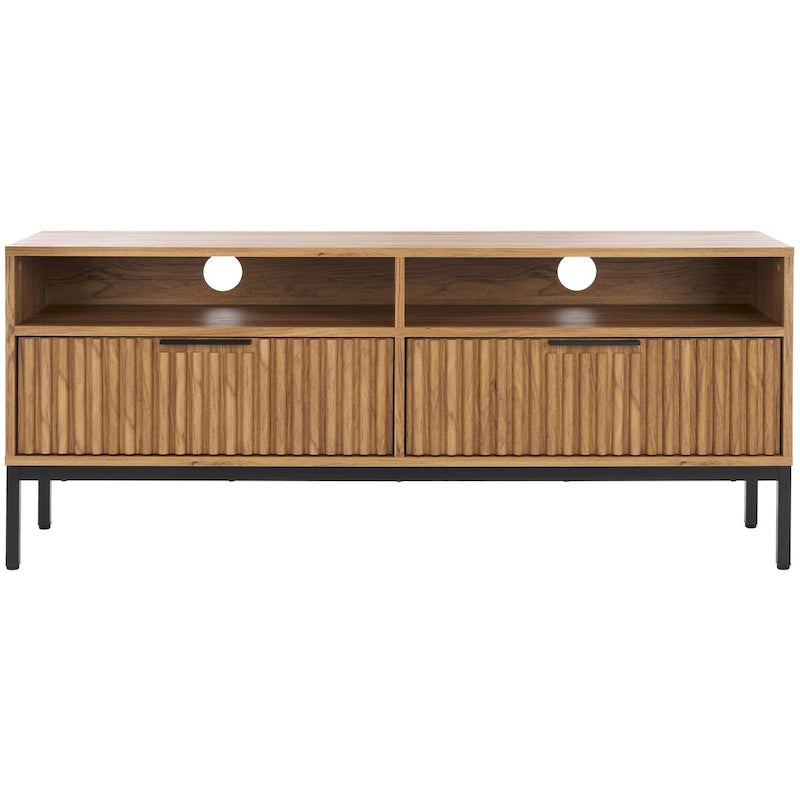 2-Drawer 2-Shelf Entertainment Media Stand (Fits Up To 65 Flatscreen TV) - 60.4 In. x 15.6 In. x 24.8 In.
