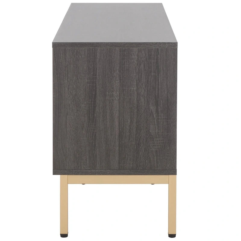 2-Drawer 2-Shelf Entertainment Media Stand (Fits Up To 65 Flatscreen TV) - 60.4 In. x 15.6 In. x 24.8 In.