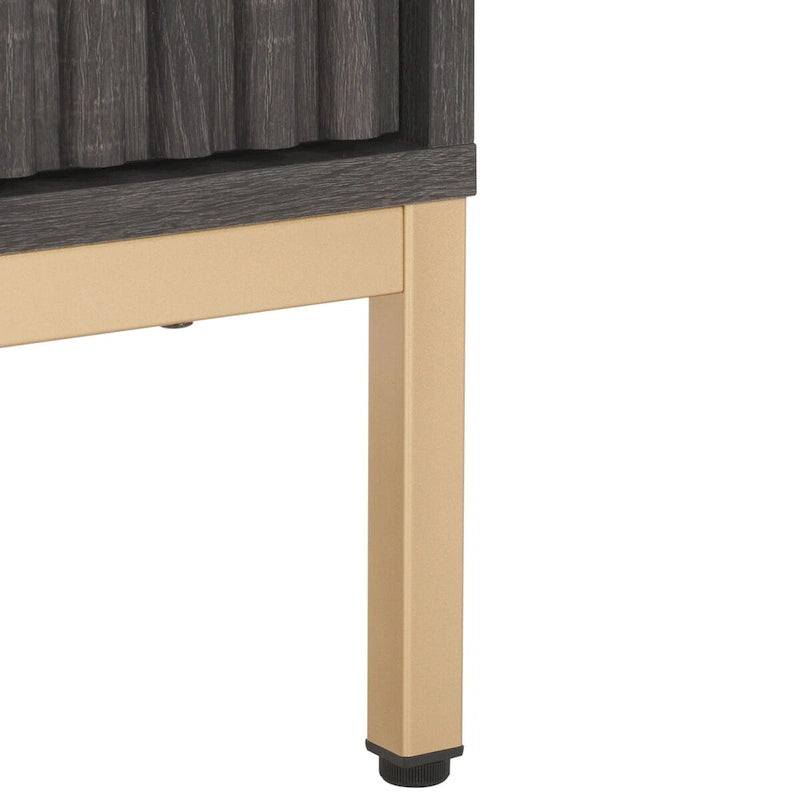 2-Drawer 2-Shelf Entertainment Media Stand (Fits Up To 65 Flatscreen TV) - 60.4 In. x 15.6 In. x 24.8 In.
